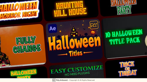 Títulos de Halloween para After Effects