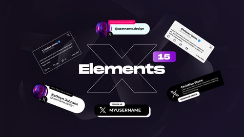 X Social Media Elements for Premiere Pro