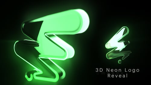 Fast 3D Neon Logo Reveal