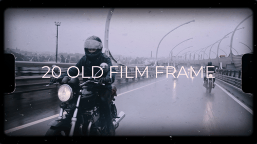 Vintage Film Frame Overlays with Grain and Scratches
