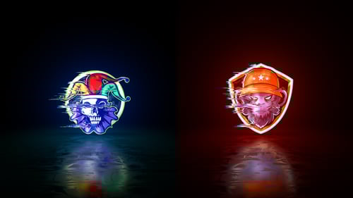 Dynamic Glitch Effect Logo Reveal