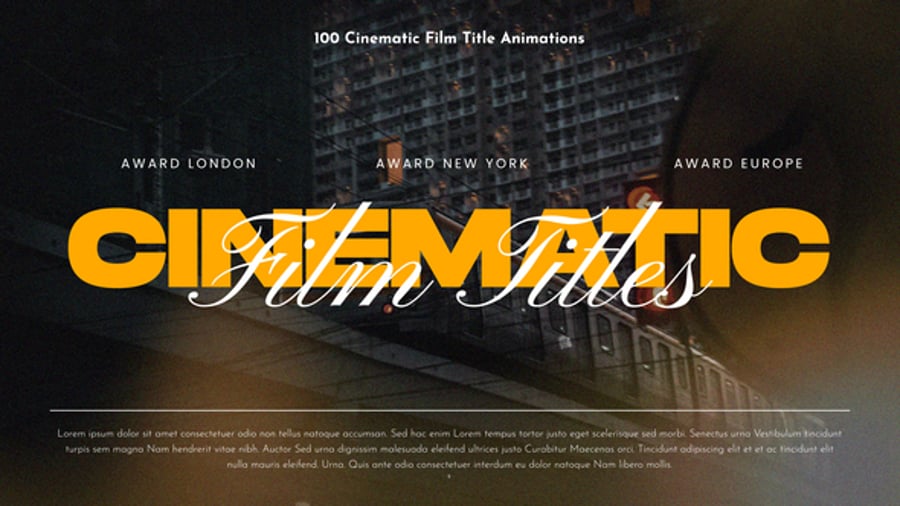 Dynamic Cinematic Film Title Sequences for Video Projects, Titles ft ...