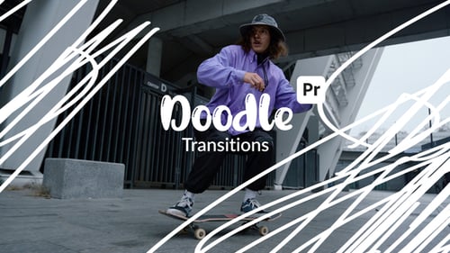 Dynamic Hand-Drawn Doodle Video Transitions