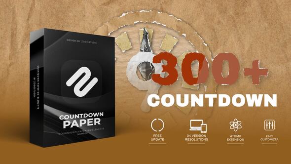 Countdown Paper, Elements ft. grunge background & countdown intro - Envato