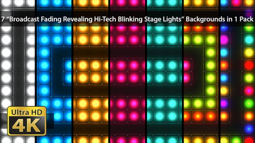 Das Ausbleichen der Sendung zeigt blinkende Hightech-Bühnenlichter — Packung 01