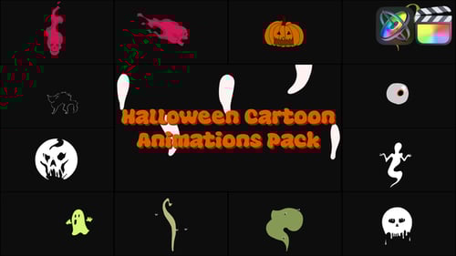 Cartoon Animated Elements Pack for Spooky Projects