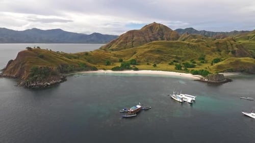 Flying in Komodo Island in east Indonesia
Padar Island and Pink beach
Majestic point of aerial view