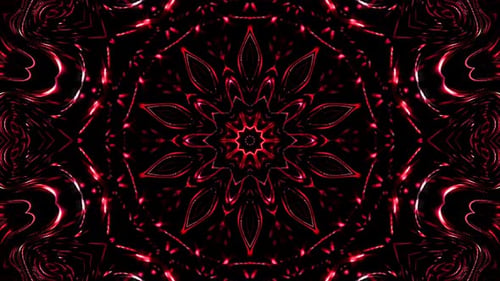 Kreisform Satz von Linienwellenbewegung, Farbe rot auf schwarzem Hintergrund
