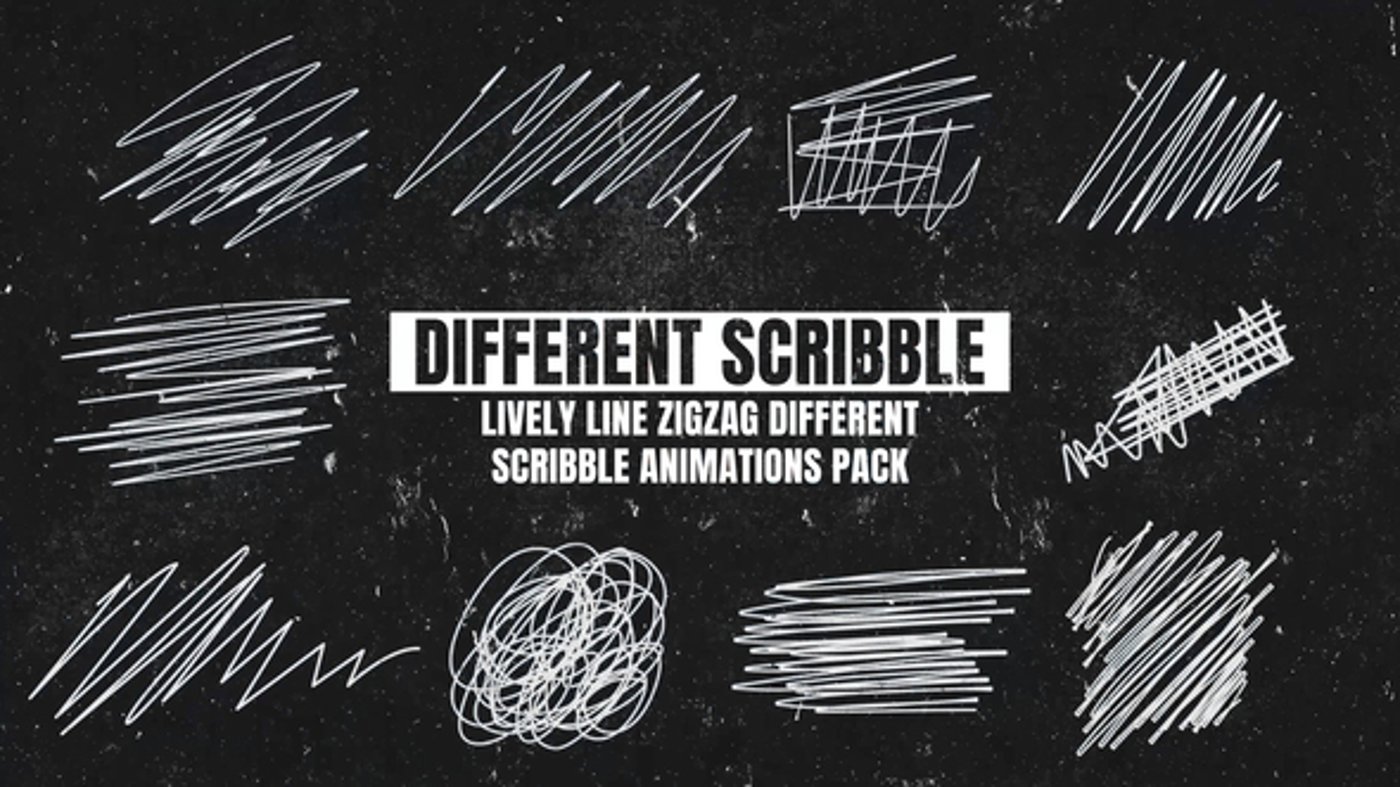 Dynamic Hand-Drawn Scribble Animation Overlay Pack, Elements ft ...