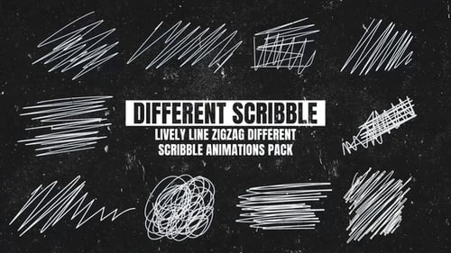 Lively Line Zigzag Different Scribble Animations Pack