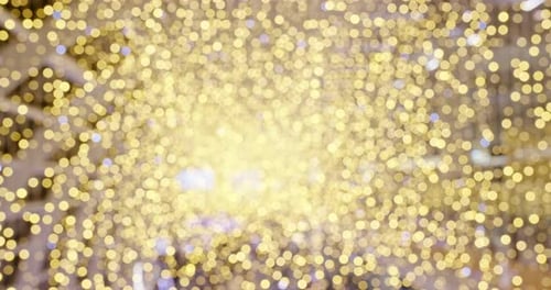 Golden Bokeh Lights Abstract Festive Celebration