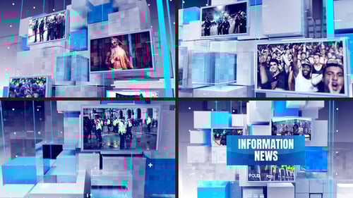 Dynamic Digital News Opener with 3D Information Cubes