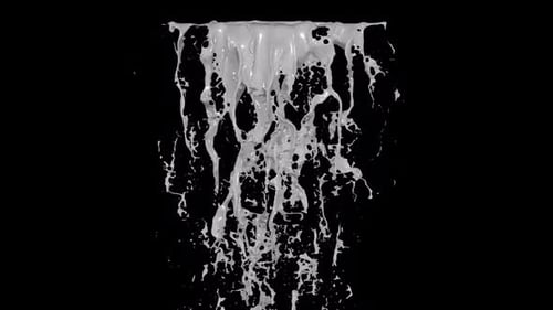 Fluid White Paint Drip Transition