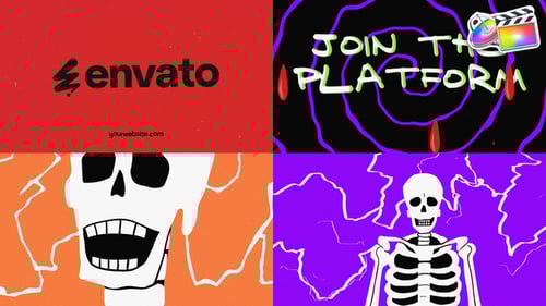 Halloween Skull Logo Opener for FCPX