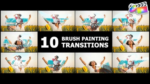 Artistic Brush Stroke Video Transitions
