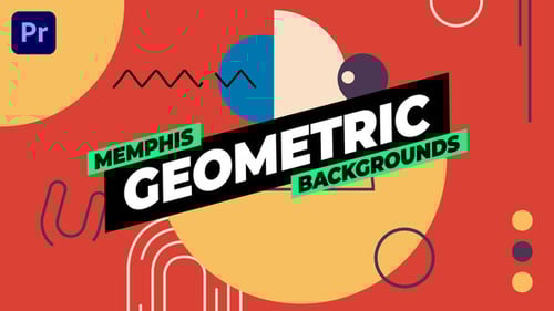 Animated Memphis Style Geometric Backgrounds Pack