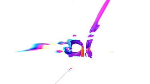Abstract Fluid Logo Reveal with Colorful Glitch Effect