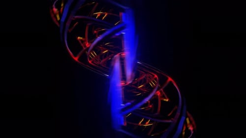 Abstract Blue Purple Neon Multicolor Psychedelic Hypnotic VJ Seamless Loop