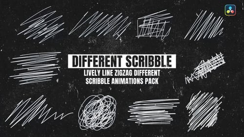 Lively Line Zigzag Different Scribble Animations Pack For DaVinci Resolve