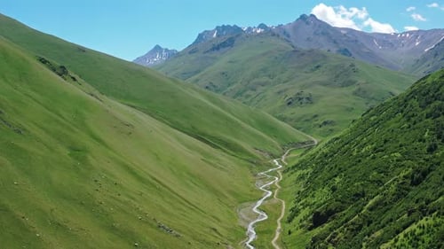 Summer Landscape in Caucasus Mountains
