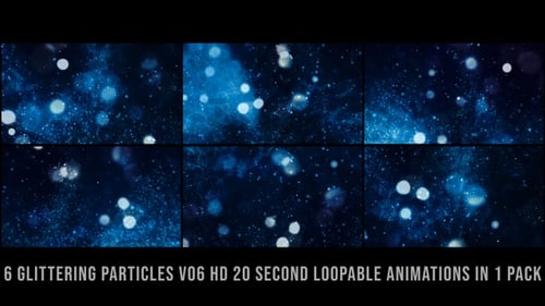 Abstract Blue Bokeh Particles Overlay Motion Background
