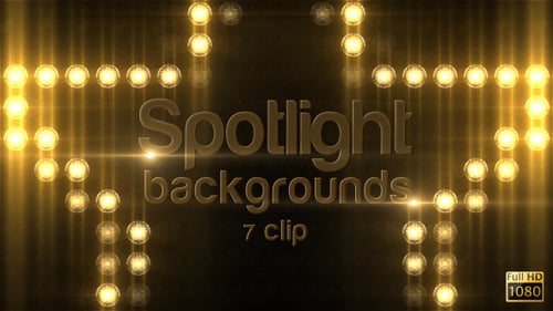 Golden Stage Light Patterns Animated Background