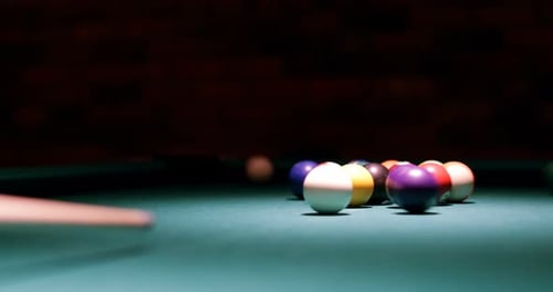 Player Shooting Snooker Ball on Snooker Table 4k