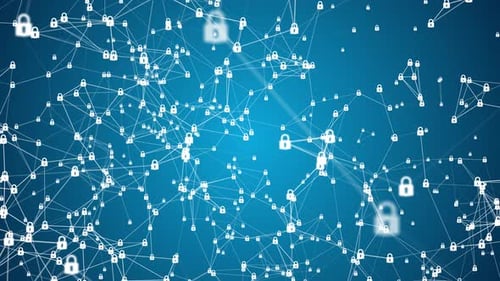 Digitale Blöcke, Sicherheit, Verbindung, Cybersicherheit, digitale Daten