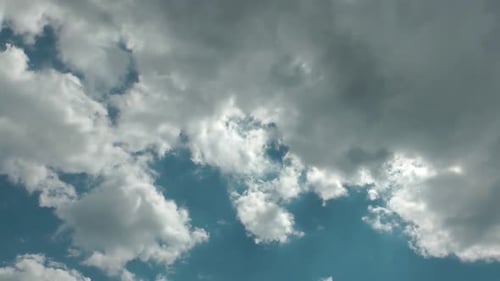 Softly Grey Clouds And Blue Sunny Sky