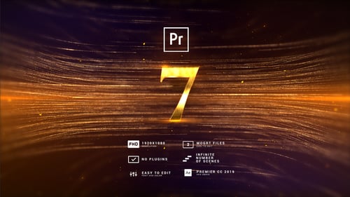 Elegant Golden Awards Countdown Title Sequence