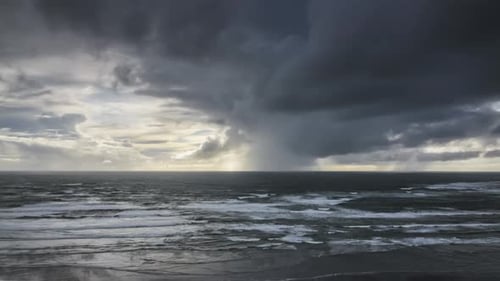 Regenwetter am Meer, Zeitraffer