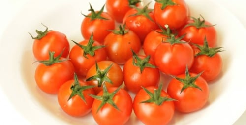 Red Cherry Tomatoes in White Dish