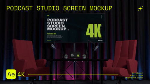 Podcast Studio Screen Mockup