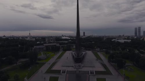 Monument Aerial Overlooking Gray City