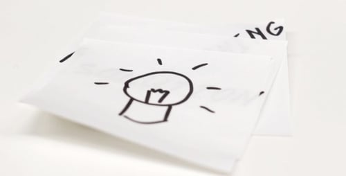 Creative Problem Solution Concept Using Paper Notes