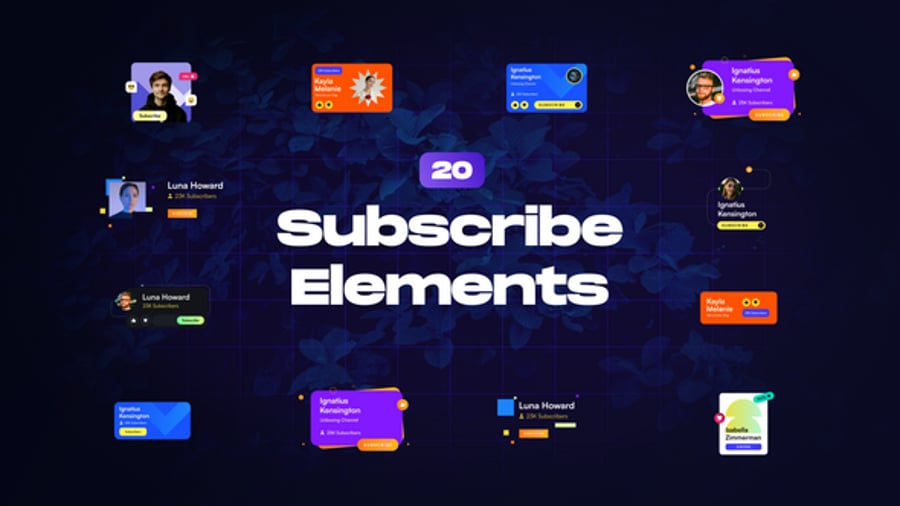 Subscribe Elements, Elements ft. after effects & call to action - Envato