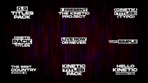 Modern Kinetic Typography with RGB Glitch Split Titles