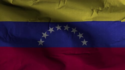 Realistic Waving Flag of Venezuela Loop