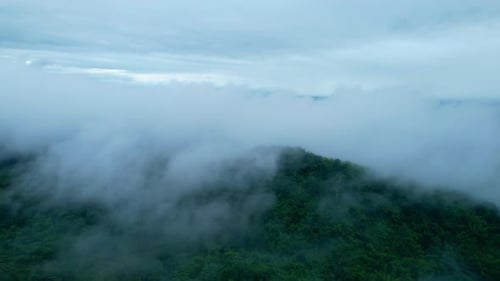 4K Aerial Drone shot flying over beautiful mountain ridge.
