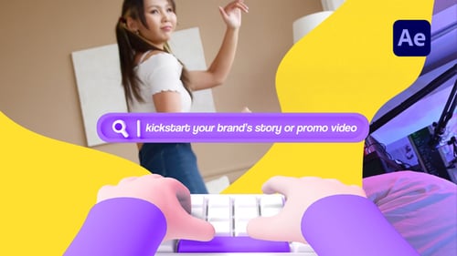 Playful 3D Search Bar Typing Intro Animation