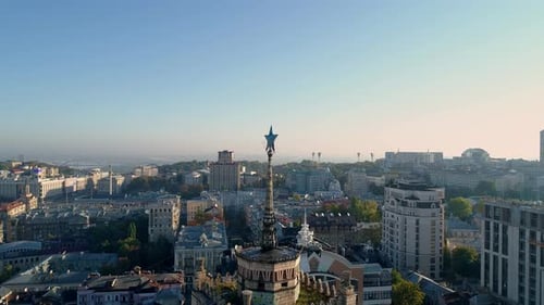 Establishing Shot of a Bustling City
