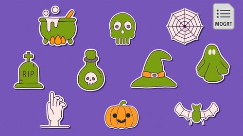 Halloween Sticker | MOGRT