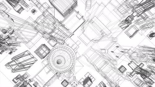 Eintauchen in den Wireframe City Blueprint