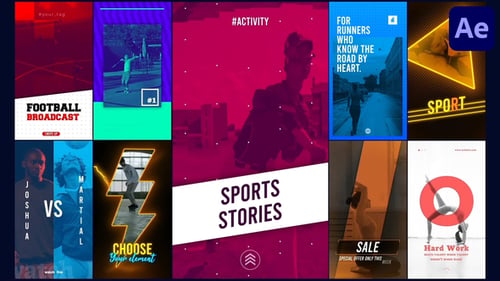 Sports Social Media Stories for After Effects