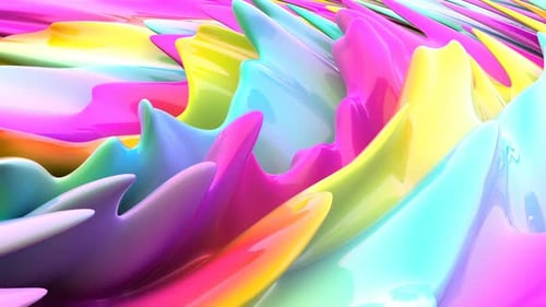 Trend Color Wave Colorful Abstract Liquid Fluid Art Able to Loop Seamless