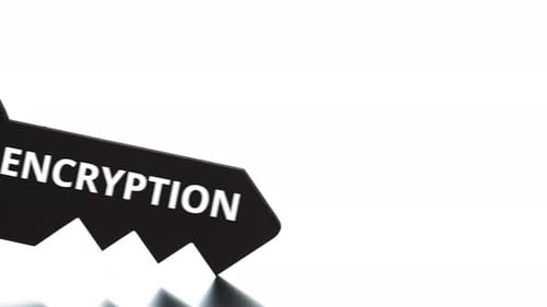 ENCRYPTION Text on the Key Silhouette