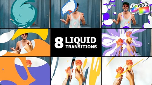 Dynamic Liquid Shape Transitions and Hand-Drawn Cartoon FX Pack