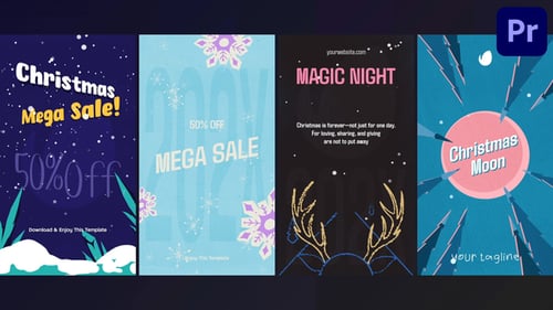 Festive Christmas Vertical Stories for Social Media Marketing