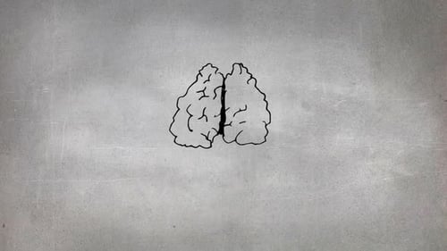 Sketch of brain and icons