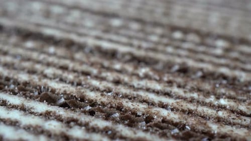 Chocolate and Vanilla Wafer Layers Close Up